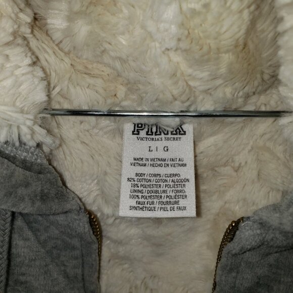Victoria's Secret LOVE PINK Seqin Hoodie, Velour L - Picture 5 of 8